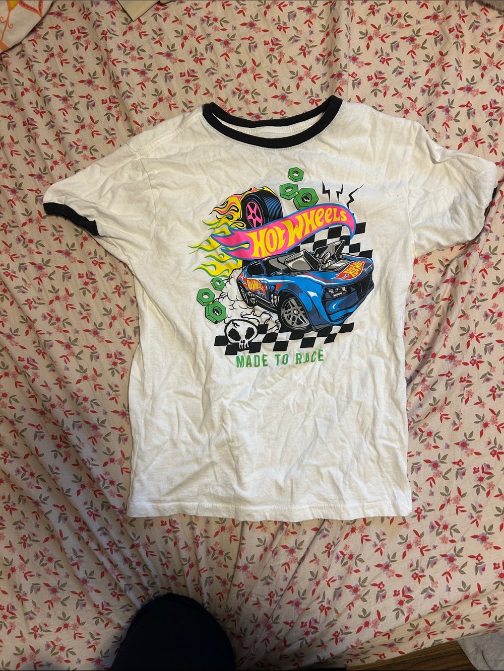 Kids White Graphic Tee - Made to Race